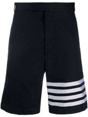 Bombažne bermuda kratke hlače s črtami Thom Browne modra