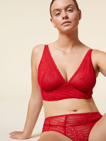 Panama Sexy Soutien-Gorge N°7 - Triangle Armaturé - 70B - Czerwony - Etam