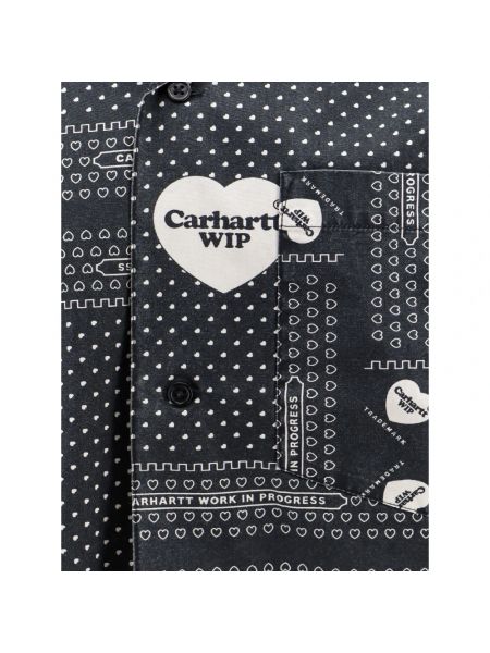 Camisa de algodón con estampado Carhartt Wip negro