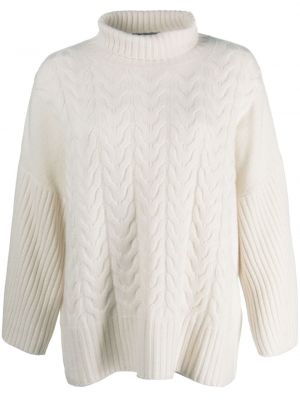 Kašmírový sveter Max Mara Vintage biela