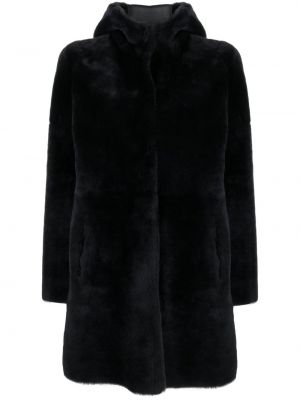 Γυναικεία παλτό με κουκούλα Arma μαύρο