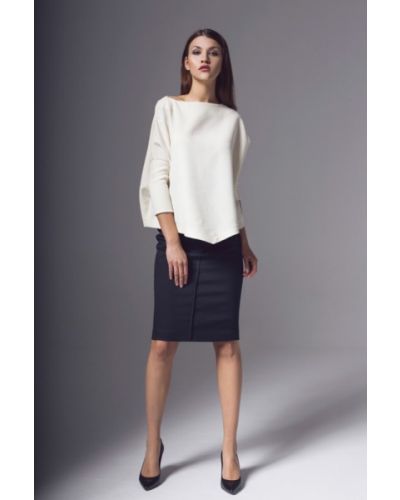 Spódnica midi z wysoką talią elegancka Kasia Zapała - сzarny