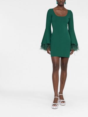 Sukienka koktajlowa w piórka Elie Saab zielona