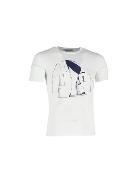Biały top bawełniany Yves Saint Laurent Vintage