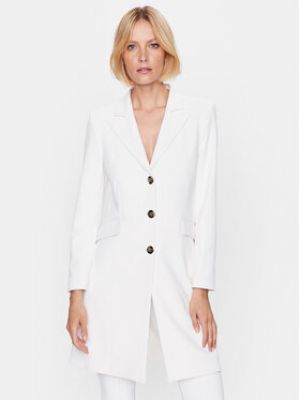Priliehavý kabát Rinascimento biela