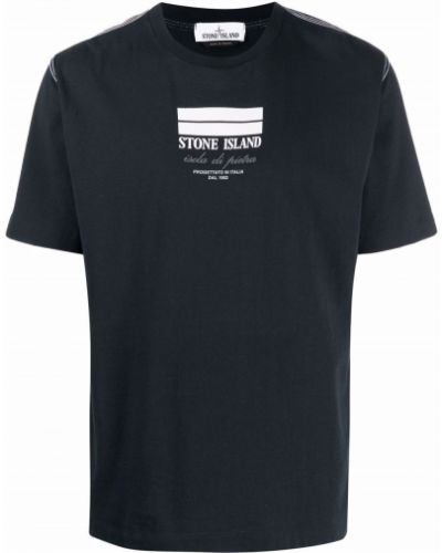 Camiseta con estampado Stone Island azul