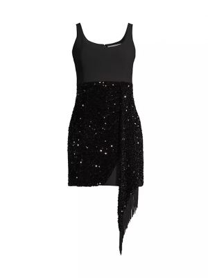 Платье мини с пайетками Likely черное