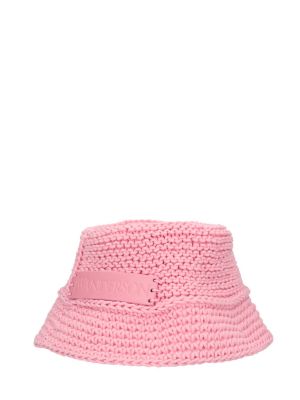 Kokvilnas cepure Jw Anderson rozā
