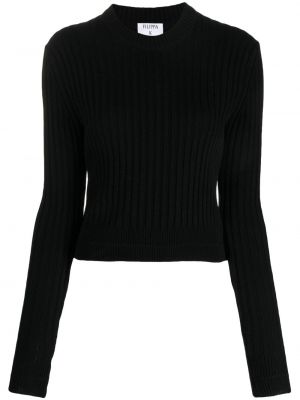 Woll sweatshirt mit rundem ausschnitt Filippa K schwarz