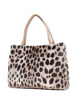 Samt shopper handtasche mit print mit leopardenmuster Loeffler Randall