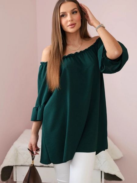 Блуза с волани Kesi зелено