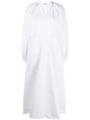 Vestito pieghettato Jil Sander bianco