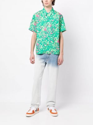 Košile s potiskem s abstraktním vzorem Billionaire Boys Club zelená