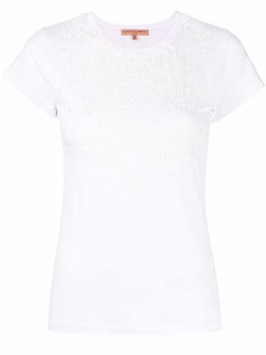 Blonder floral t-skjorte Ermanno Scervino hvit