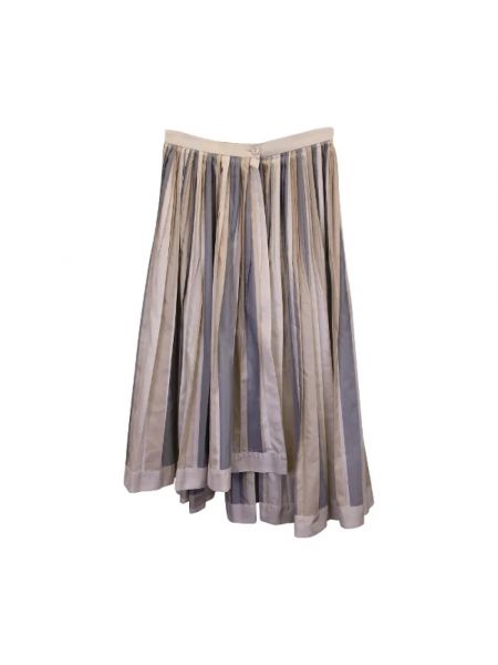 Jedwabna spódnica retro Prada Vintage beżowa