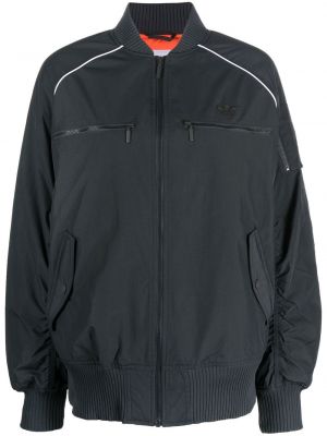 Bomber jakna s patentnim zatvaračem Adidas siva