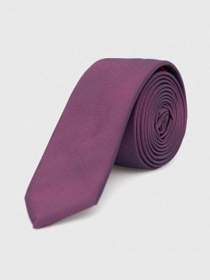 Копринена вратовръзка Hugo виолетово