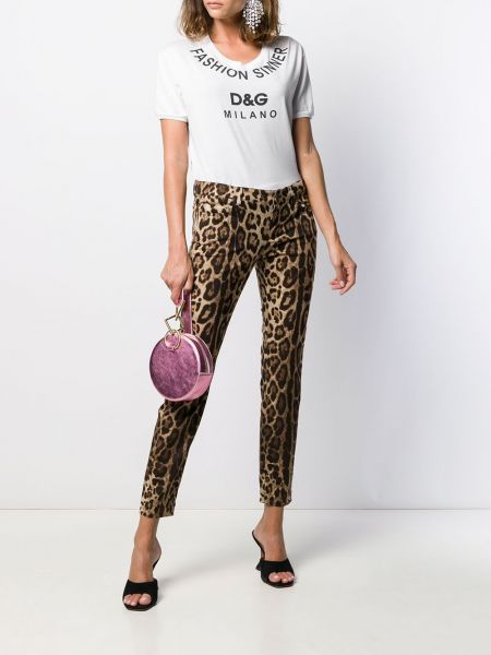 Jeans mit print mit leopardenmuster Dolce & Gabbana