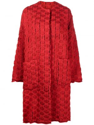 Puntíkatý kabát Uma Wang červený