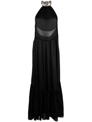 Saténové večerní šaty Pinko černé