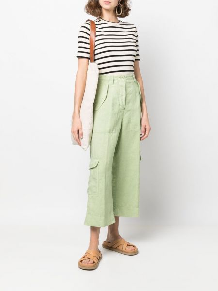 Rovné kalhoty Aspesi zelené