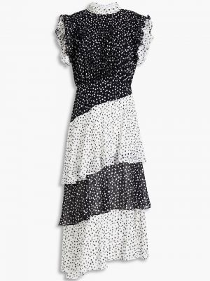 Платье миди из крепа Mikael Aghal, черное