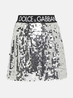 Mini sukně Dolce&gabbana stříbrné