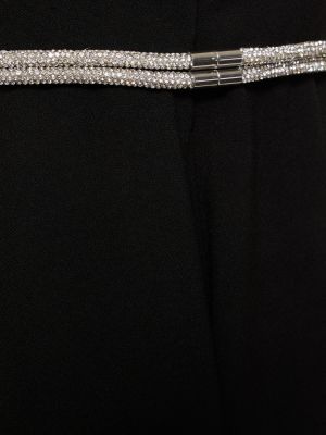 Ολόσωμη φόρμα με λαιμόκοψη v με πετραδάκια Zuhair Murad μαύρο