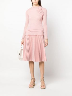 Plisované midi sukně Ermanno Scervino růžové