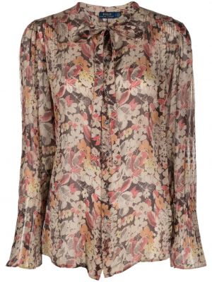 Bluza iz šifona s cvetličnim vzorcem s potiskom Polo Ralph Lauren