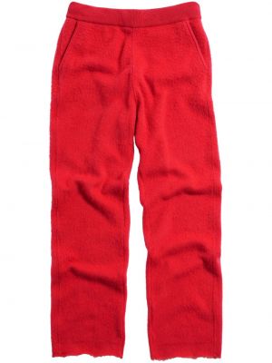 Pantaloni dritti di cachemire Zegna rosso