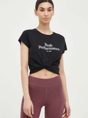 Koszulka bawełniana Peak Performance czarna