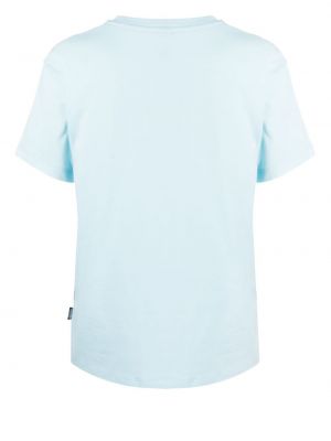 Kokvilnas t-krekls Moschino zils