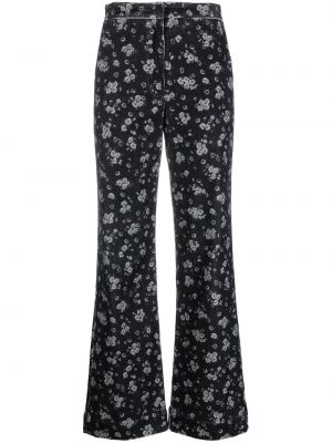 Trykt floral flare bukser Bimba Y Lola svart