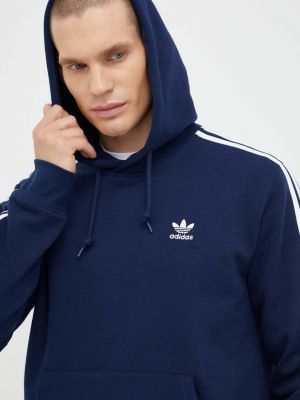 Hoodie s kapuljačom s printom Adidas Originals plava