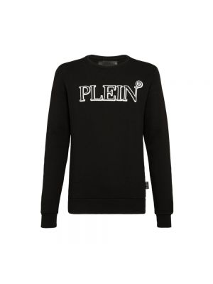 Sweter z długim rękawem bawełniany Philipp Plein czarny