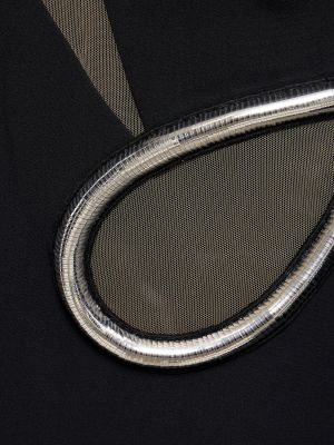 Mrežasta mini haljina David Koma crna