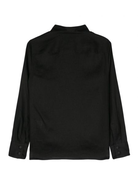 Lininė marškiniai Lardini juoda