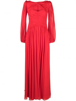 Копринена вечерна рокля Giambattista Valli червено