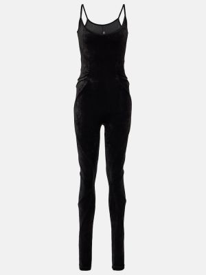 Βελούδινη ολόσωμη φόρμα Rick Owens μαύρο