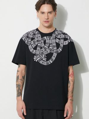 Bavlněné tričko s potiskem s hadím vzorem Marcelo Burlon černé