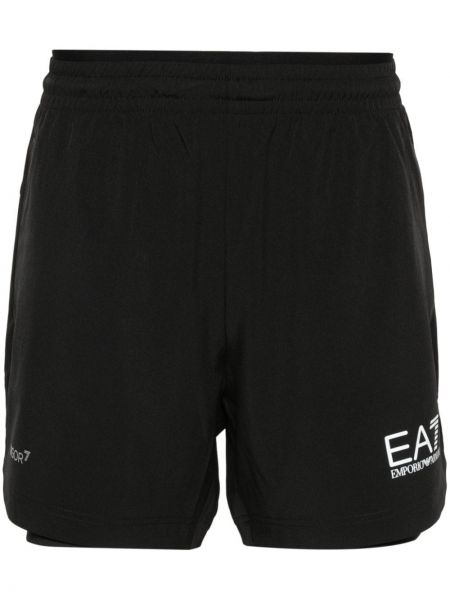 Kratke hlače od jersey Ea7 Emporio Armani crna