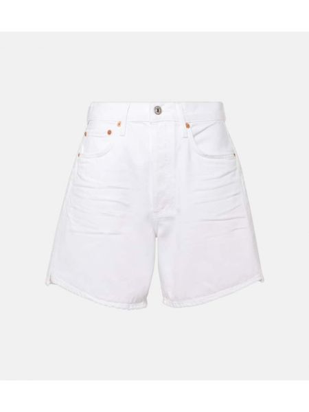 Shorts en jean taille haute Citizens Of Humanity blanc