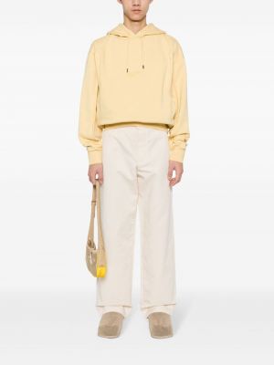 Bluza z kapturem bawełniana Jacquemus żółta