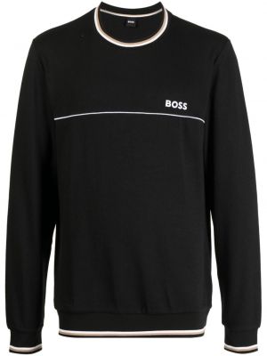 Gestreifter sweatshirt mit stickerei Boss schwarz