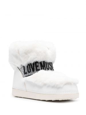 Sněžné boty s kožíškem Love Moschino bílé