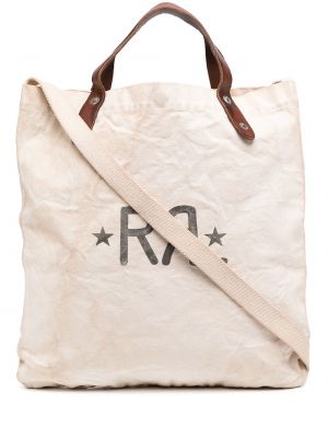 Τσάντα shopper Ralph Lauren Rrl λευκό