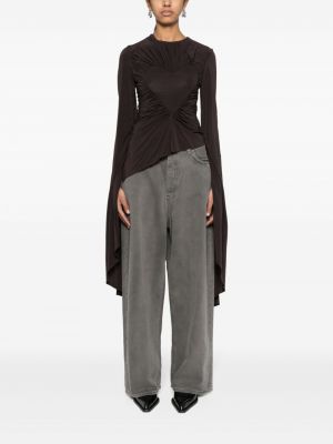 Proste jeansy relaxed fit Acne Studios szare