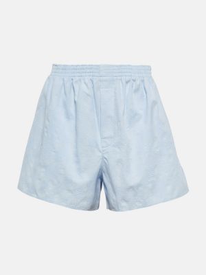Pantaloni scurți cu talie înaltă din bumbac Chloã© albastru