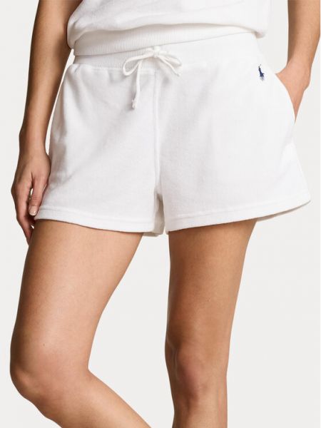 Priliehavé športové šortky Polo Ralph Lauren biela